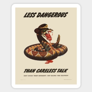 Less Dangerous, Than Careless Talk | World War 2 Propaganda Magnet